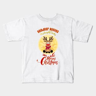 Merry Christmas Reindeer Nights Kids T-Shirt